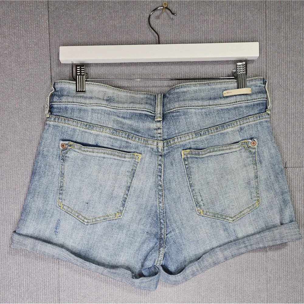 Anthropologie Pilcro Denim Shorts Womens 28 Slim Boyfriend Embroidered - Picture 3 of 9